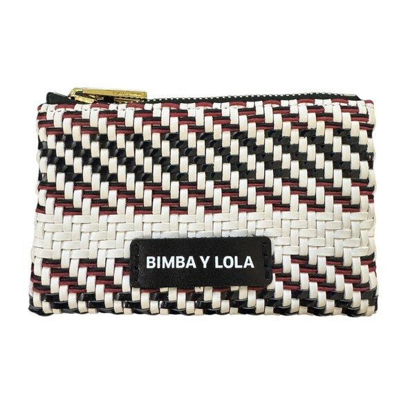 BIMBA Y LOLA woven mini wallet card purse New with tags dust bag - Picture 6 of 6